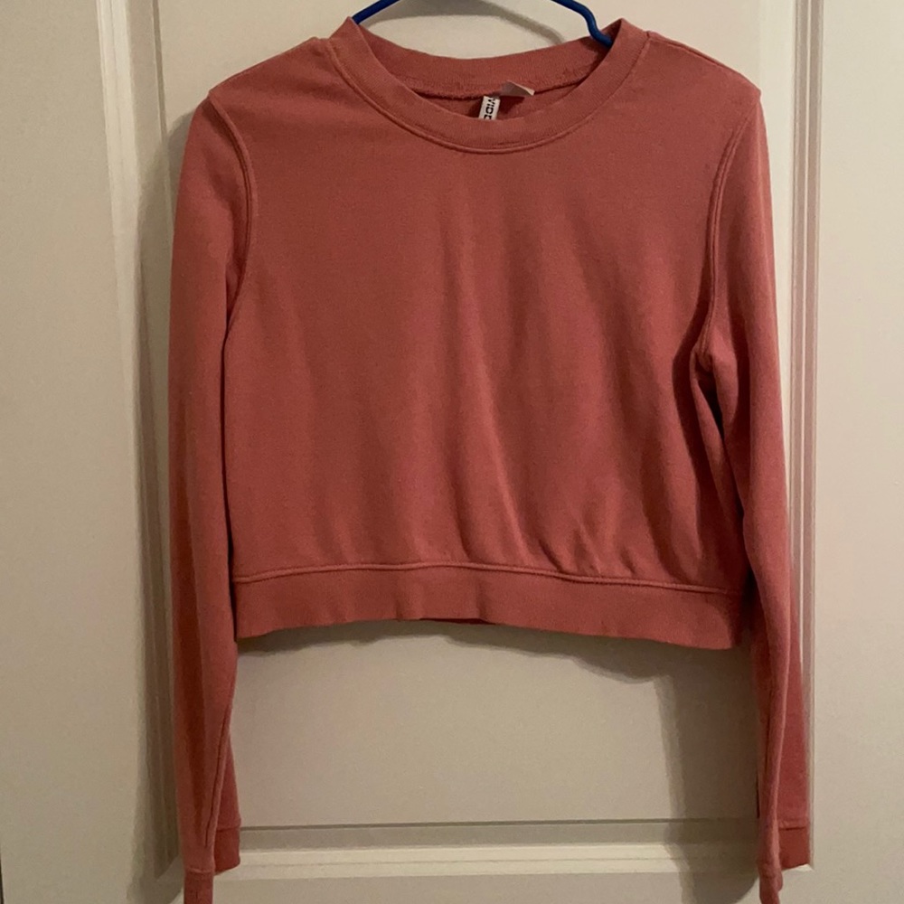 Divided Cropped Crewneck Sweatshirt